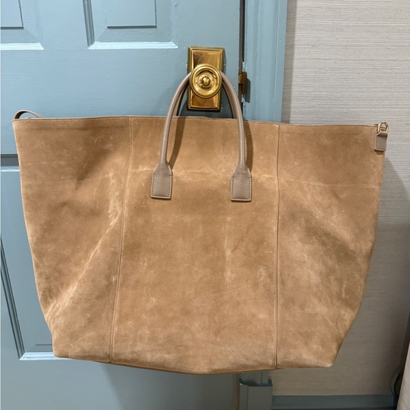 Aerin Suede Oversized Weekender Bag - Picture 9 of 13